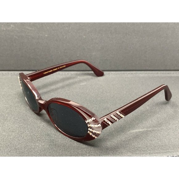 FRIEZEFRAMES Dorothy RED Eyeglasses 1A26 w/ Swarovski Crystals Made in France - Picture 1 of 11